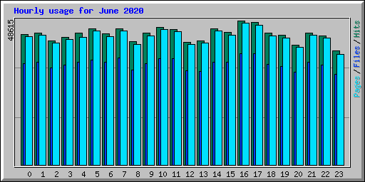 Hourly usage for June 2020